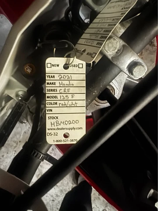 2021 Honda CRF - Image 4 of 4
