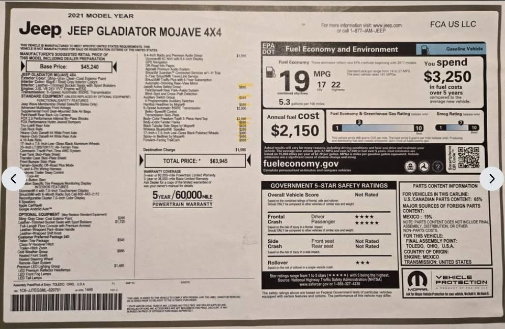 2021 Jeep JT Gladiator - Image 14 of 14