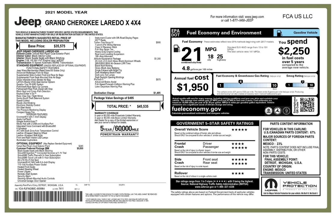 2021 Jeep WL Grand Cherokee - Image 6 of 31