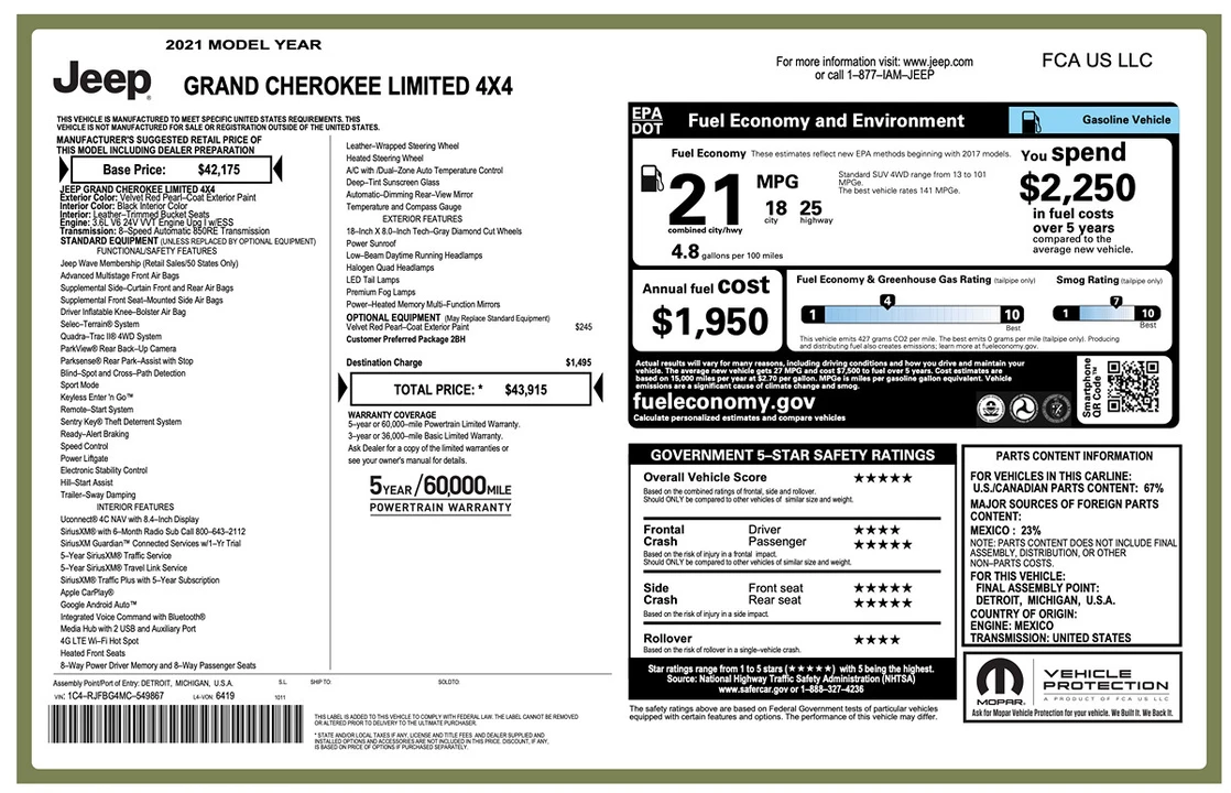 2021 Jeep WK2 Grand Cherokee - Image 2 of 31