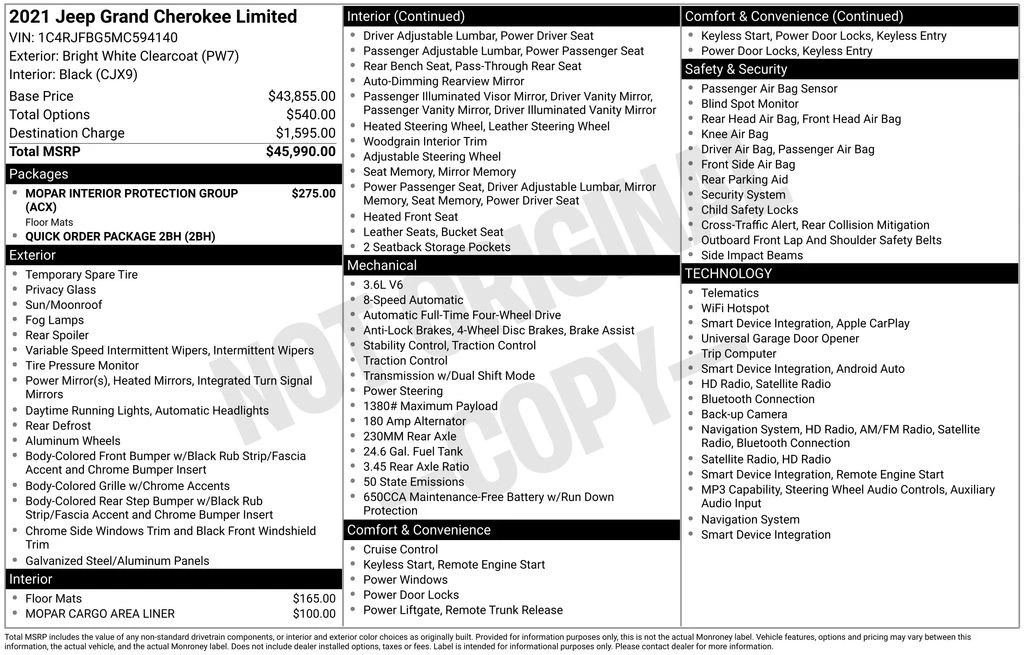 2021 Jeep WK2 Grand Cherokee - Image 4 of 31