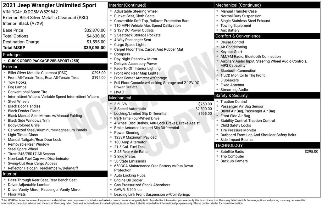 2021 Jeep JL Wrangler - Image 7 of 12