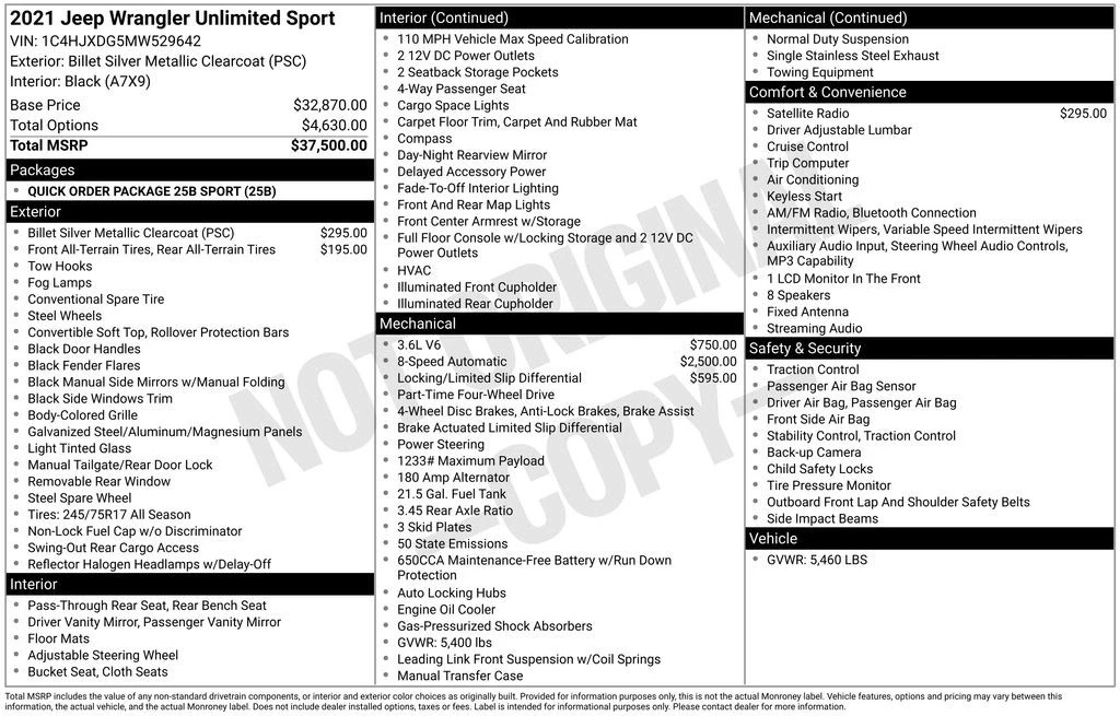 2021 Jeep JL Wrangler - Image 7 of 12