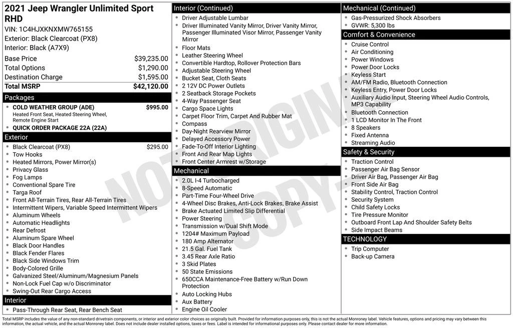 2021 Jeep JL Wrangler - Image 4 of 12