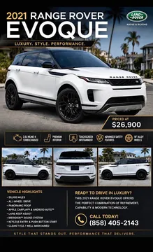 2021 Land Rover Range Rover Evoque SE Sport Utility 4D