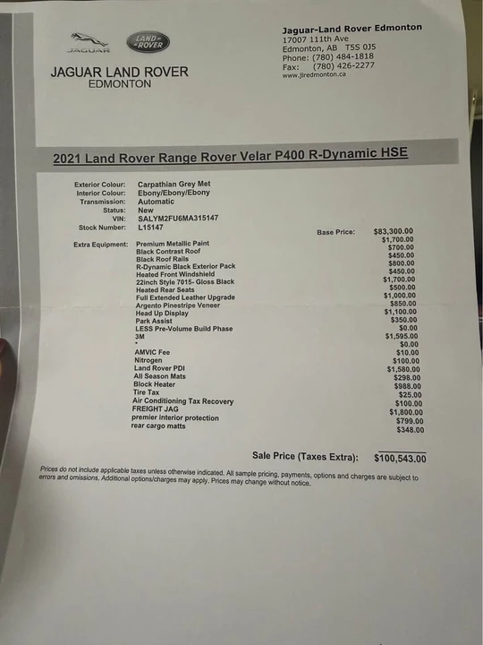 2021 Land Rover Range Rover Velar - Image 13 of 13