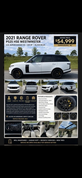 2021 Land Rover Range Rover L405 - Image 5 of 5