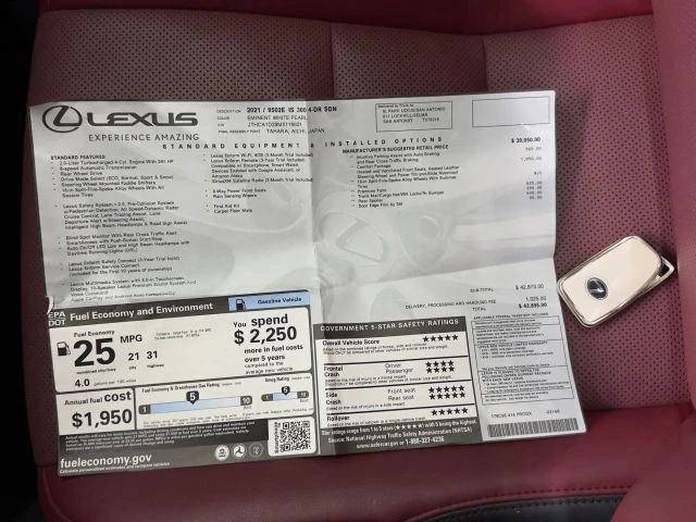 2021 Lexus IS 3rd Gen - Image 5 of 31