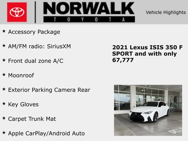 2021 Lexus IS 3rd Gen - Image 10 of 31