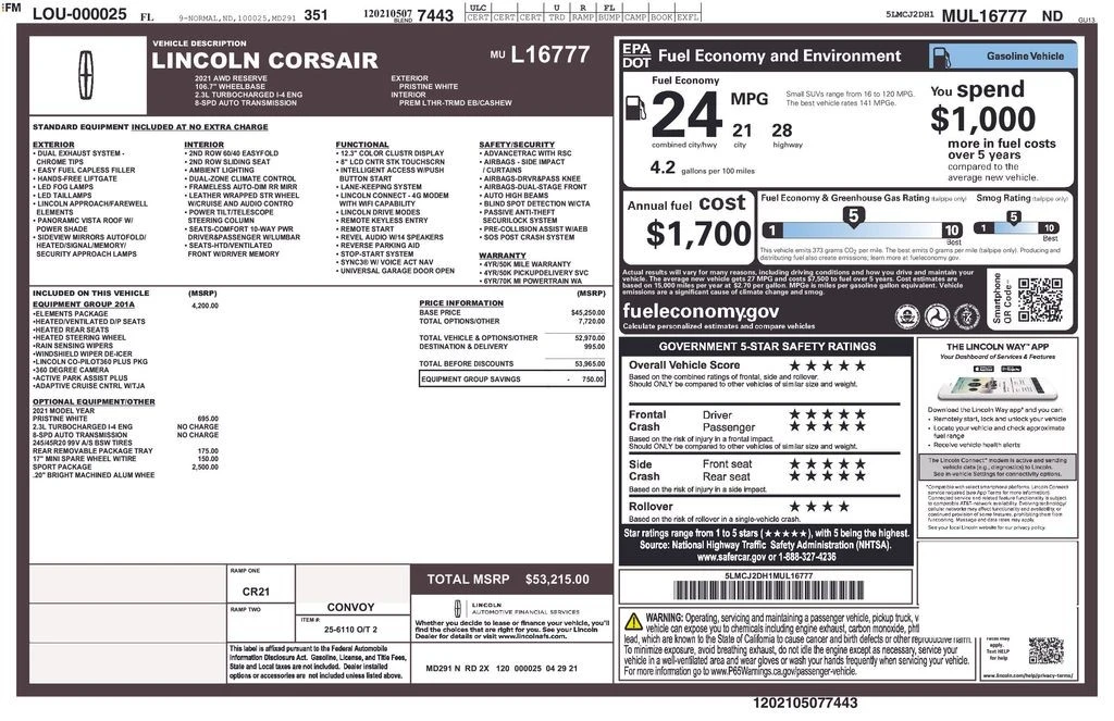 2021 Lincoln Corsair - Image 6 of 12