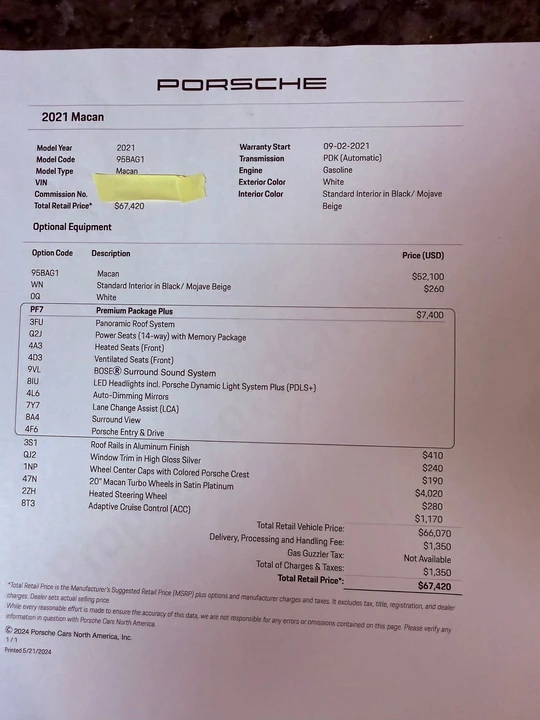 2021 Porsche Macan - Image 4 of 9