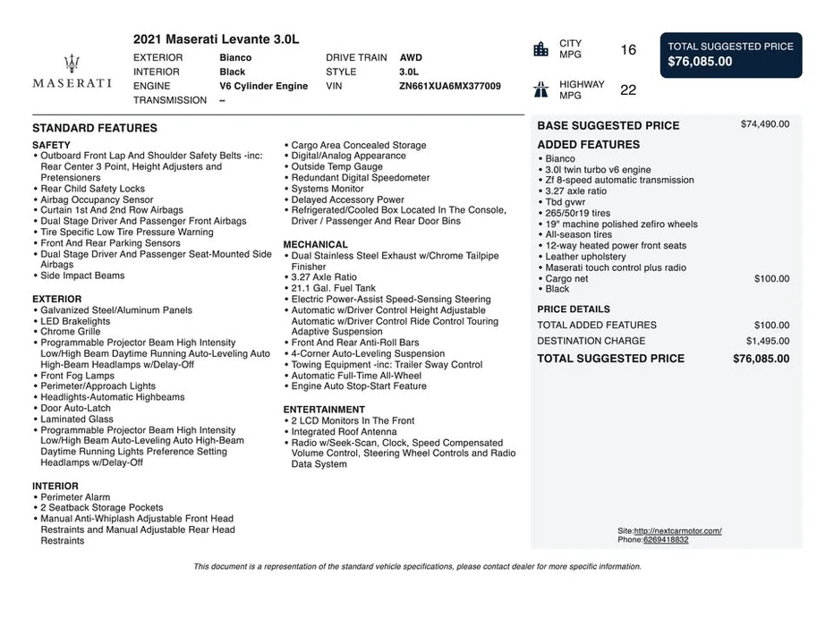 2021 Maserati Levante - Image 2 of 18