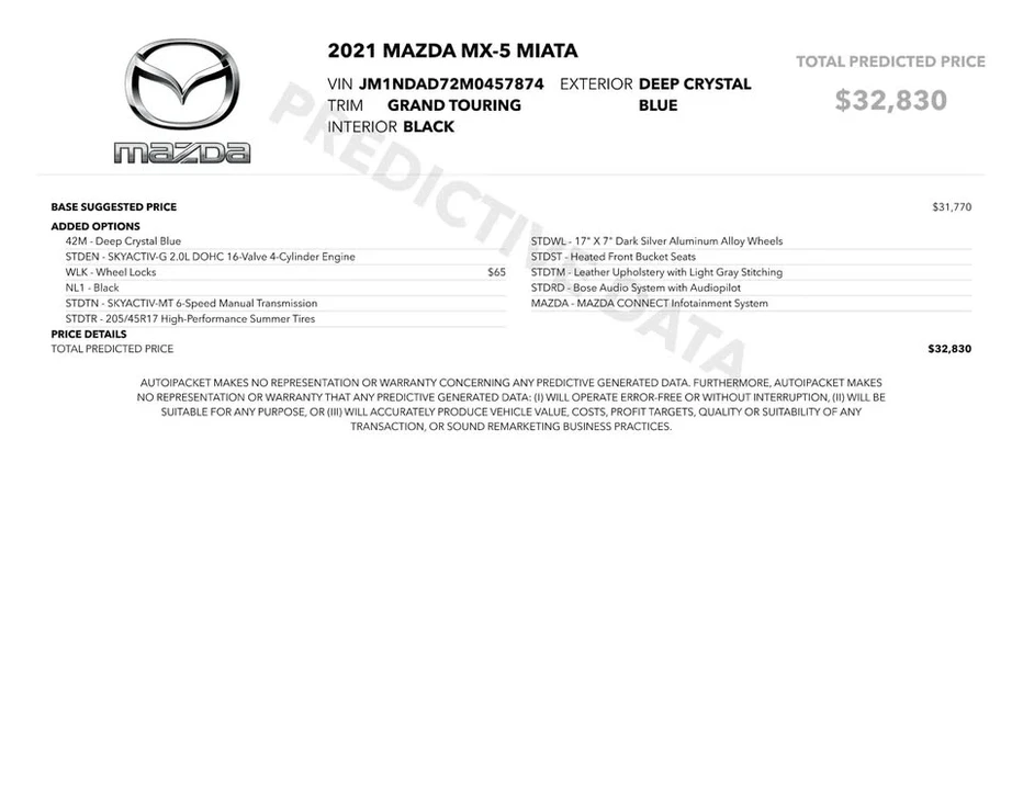 2021 Mazda ND MX-5 Miata - Image 2 of 20