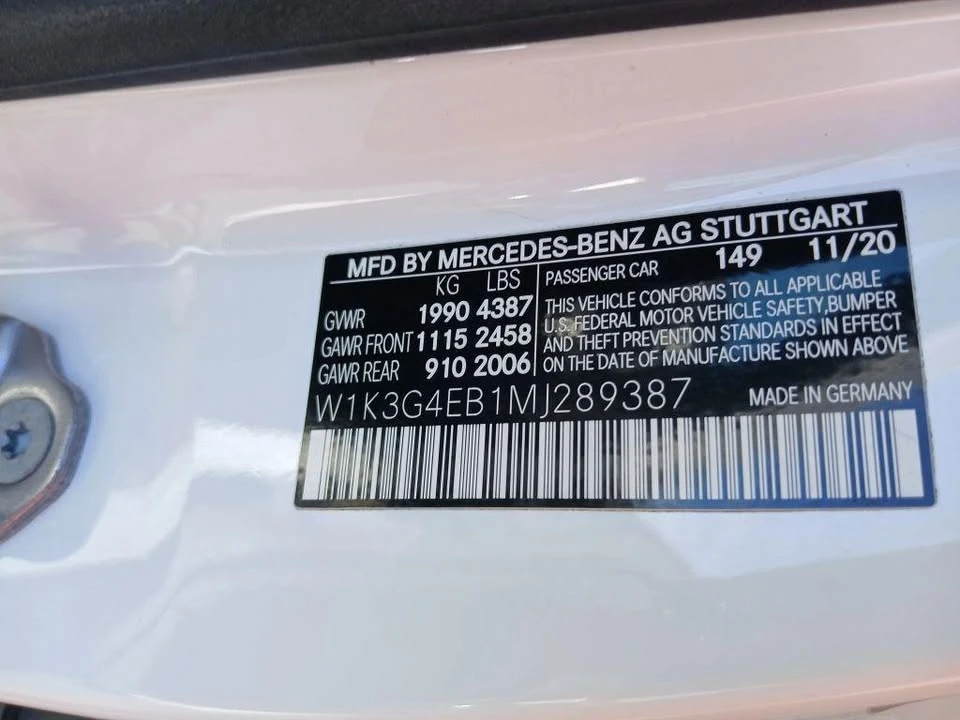 2021 Mercedes-Benz W177 A-Class - Image 10 of 19