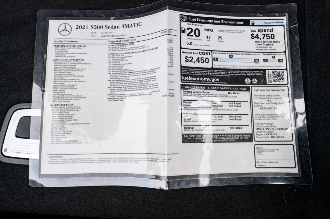 2021 Mercedes-Benz W223 S-Class - Image 9 of 9
