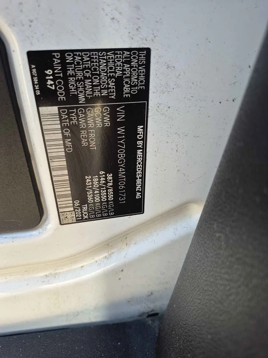 2021 Mercedes-Benz VS30 Sprinter - Image 7 of 7