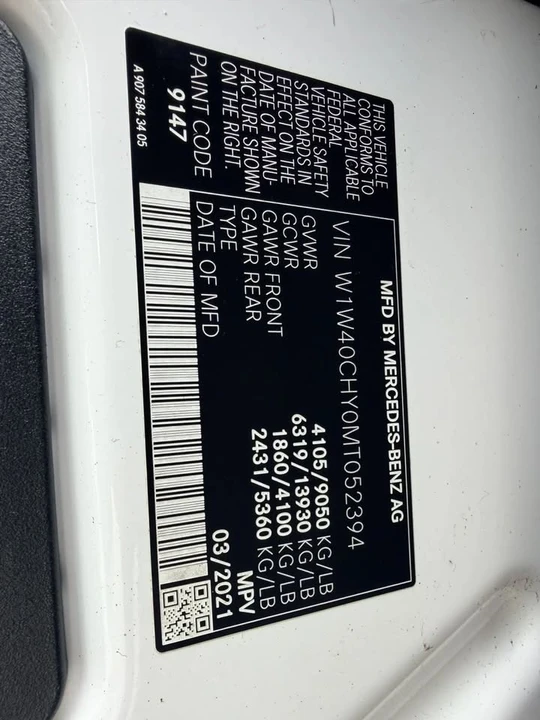 2021 Mercedes-Benz VS30 Sprinter - Image 12 of 13