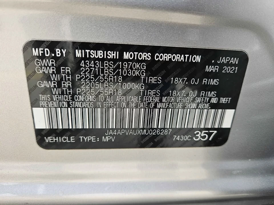 2021 Mitsubishi Outlander - Image 17 of 17