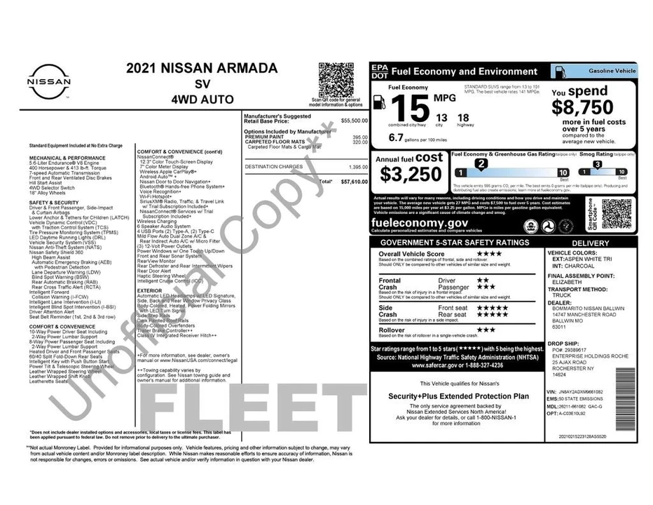 2021 Nissan Armada - Image 6 of 12