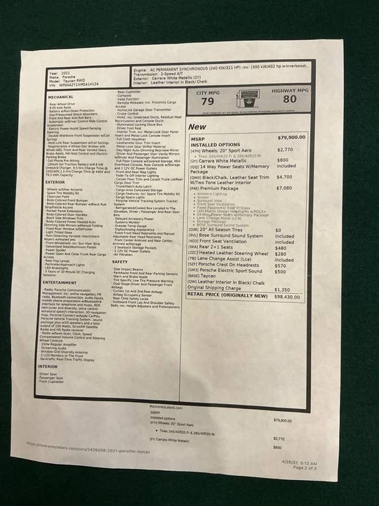 2021 Porsche Taycan - Image 18 of 18