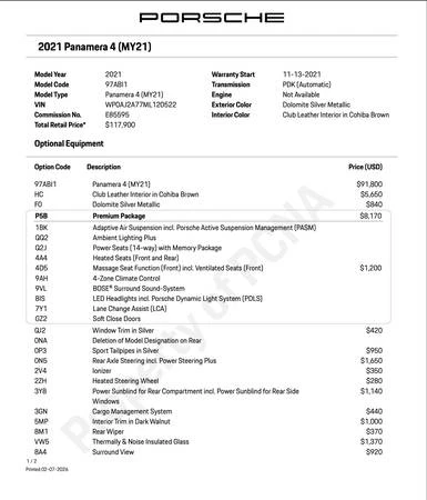 2021 Porsche 971 Panamera - Image 12 of 21