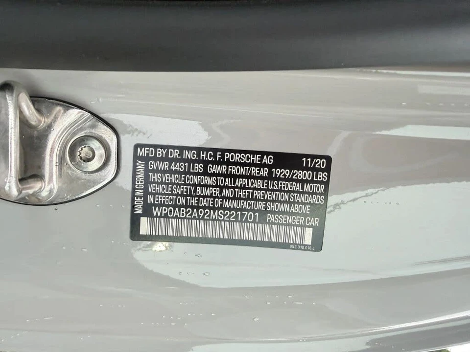 2021 Porsche 992 Carrera 4S - Image 31 of 31
