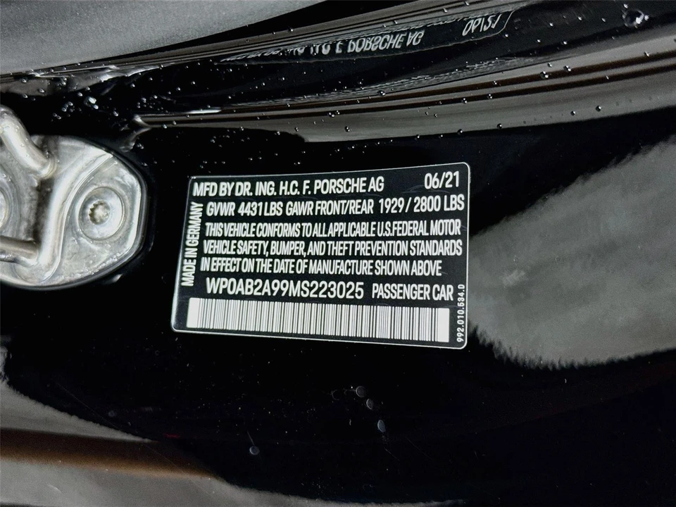 2021 Porsche 992 Carrera 4S - Image 18 of 18