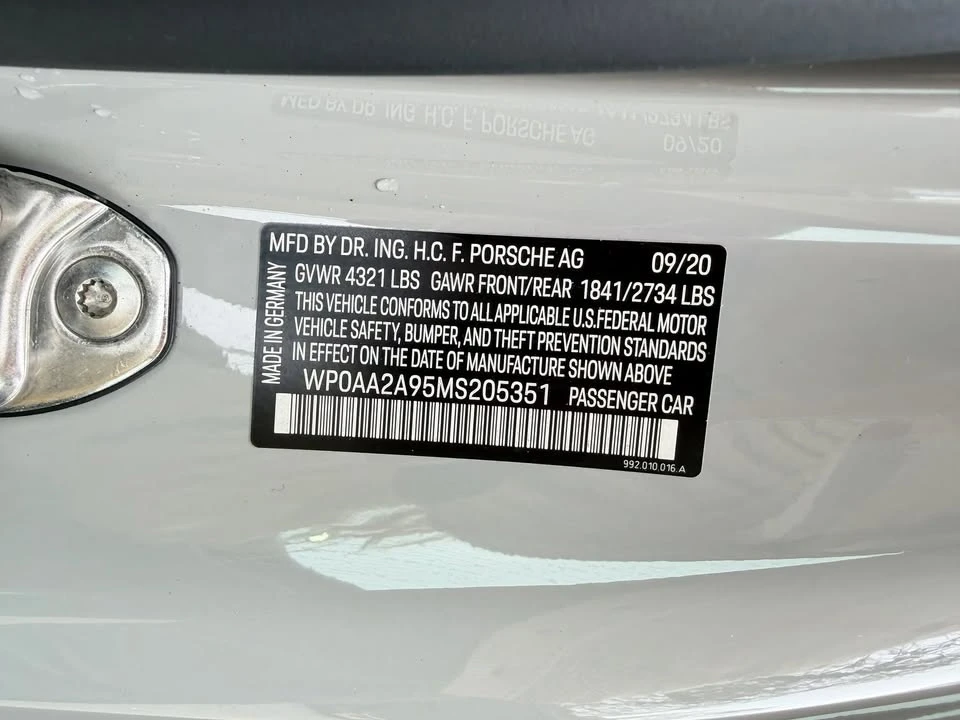 2021 Porsche 992 Carrera - Image 6 of 9