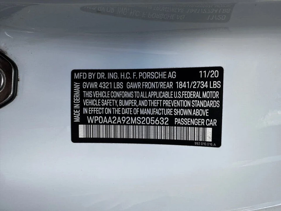 2021 Porsche 992 Carrera - Image 23 of 24