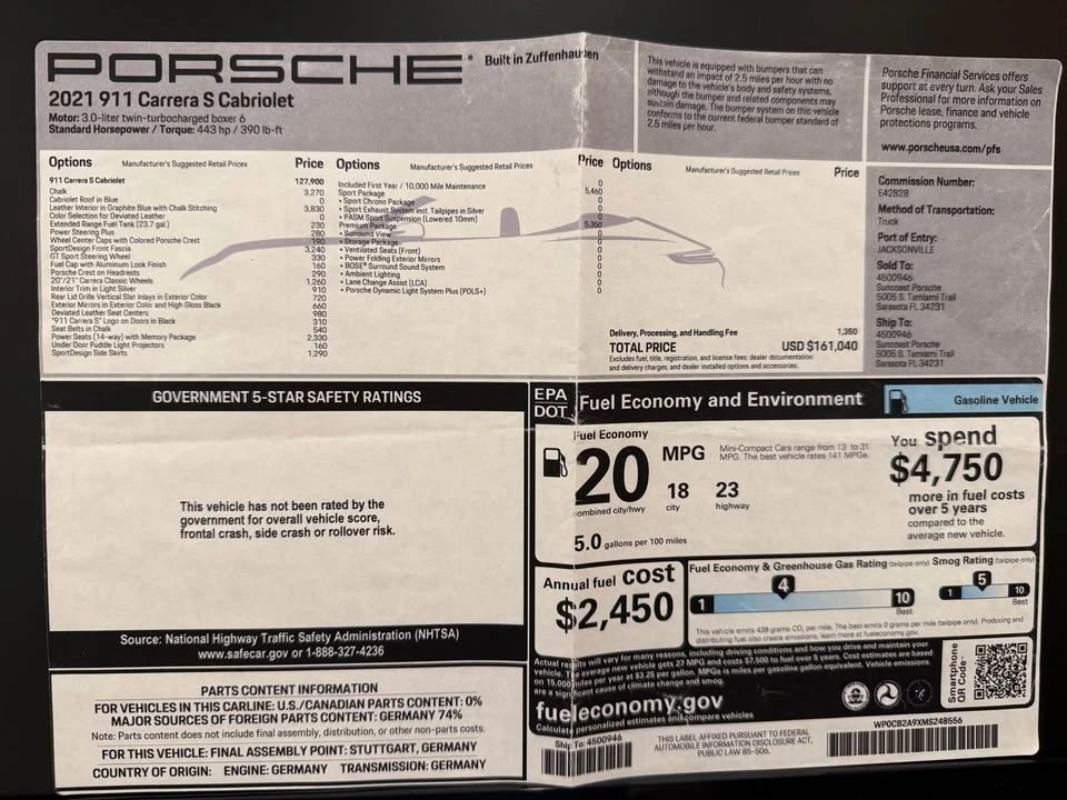 2021 Porsche 992 Carrera S - Image 11 of 12