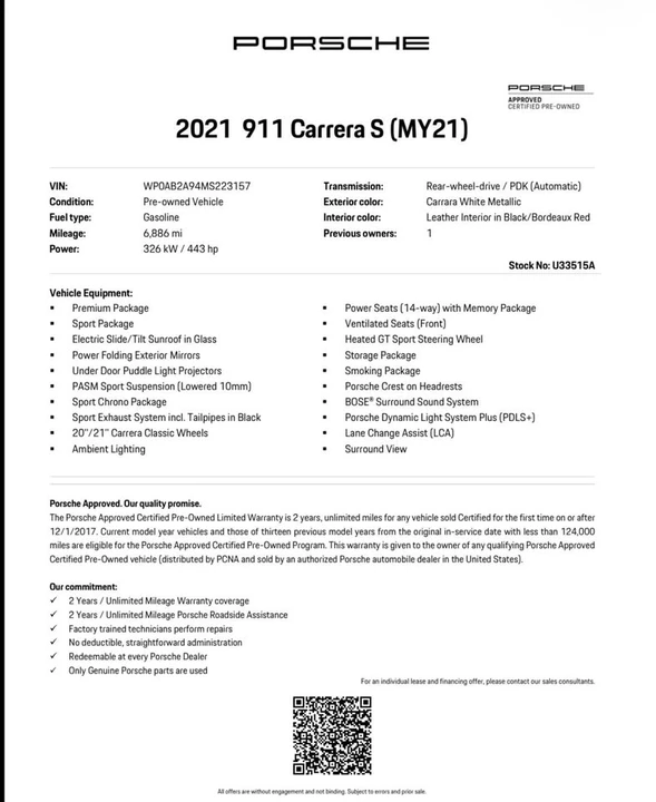 2021 Porsche 992 Carrera S - Image 3 of 15