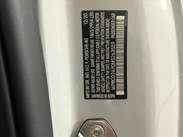 2021 Porsche 992 Turbo - Image 28 of 28