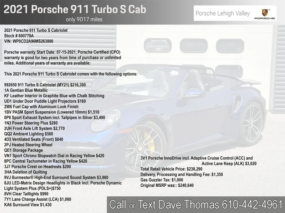 2021 Porsche 992 Turbo S - Image 2 of 24