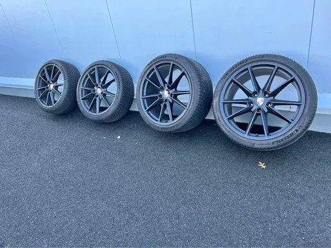 Porsche 911 (992 Generation) Authentic OEM Wheels with Michelin Snow Tires and TPMS