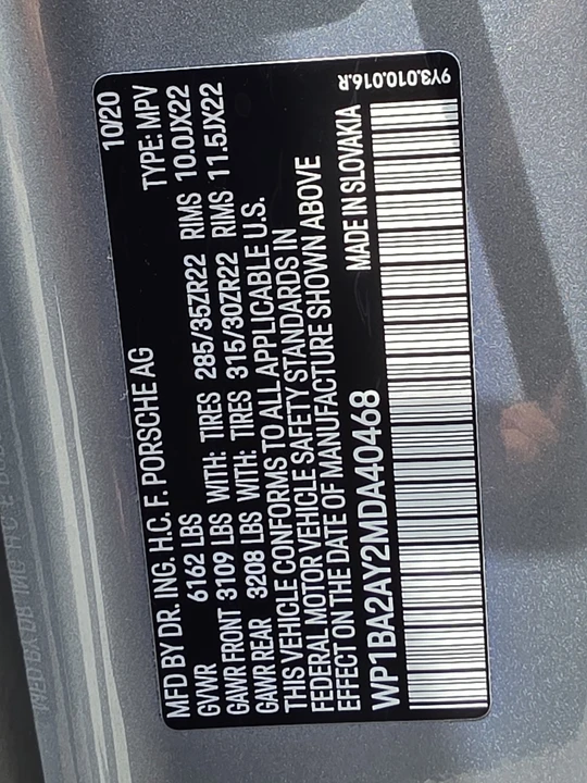 2021 Porsche 9Y0/9Y3 Cayenne Coupe - Image 27 of 28