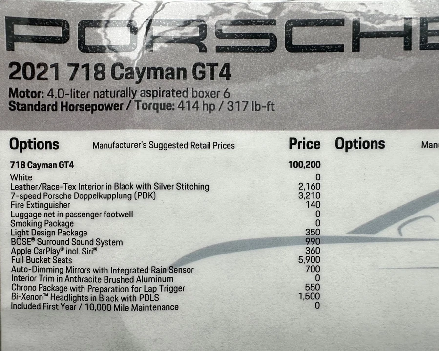 2021 Porsche 718 Cayman GT4 - Image 9 of 16