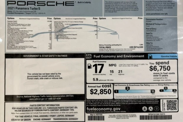 2021 Porsche 971 Panamera Turbo - Image 8 of 8
