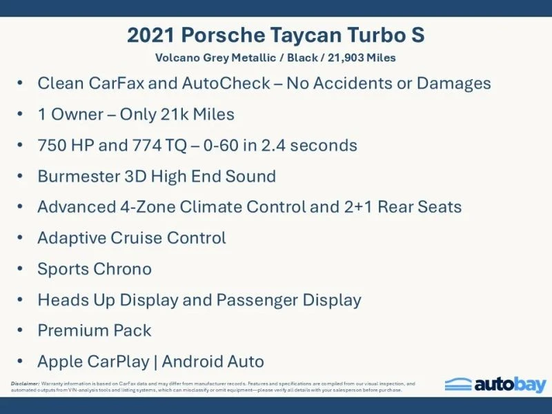 2021 Porsche Taycan 4S - Image 3 of 12