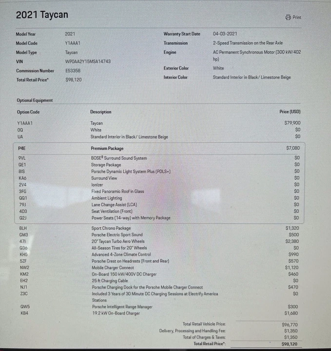 2021 Porsche Taycan - Image 19 of 19