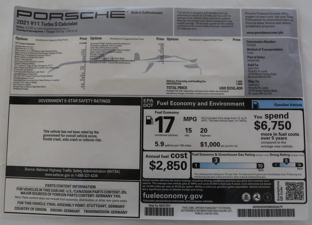 2021 Porsche 992 Turbo S - Image 19 of 19