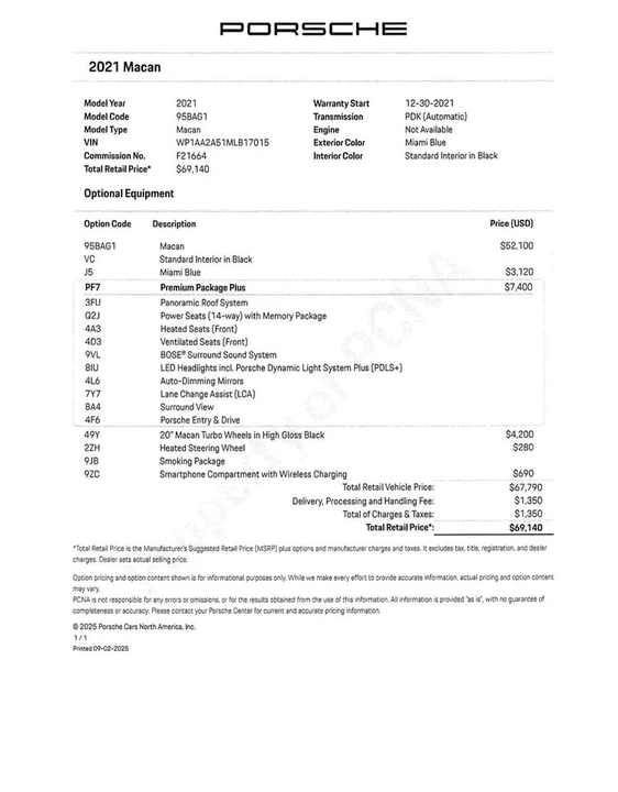 2021 Porsche Macan T - Image 20 of 20