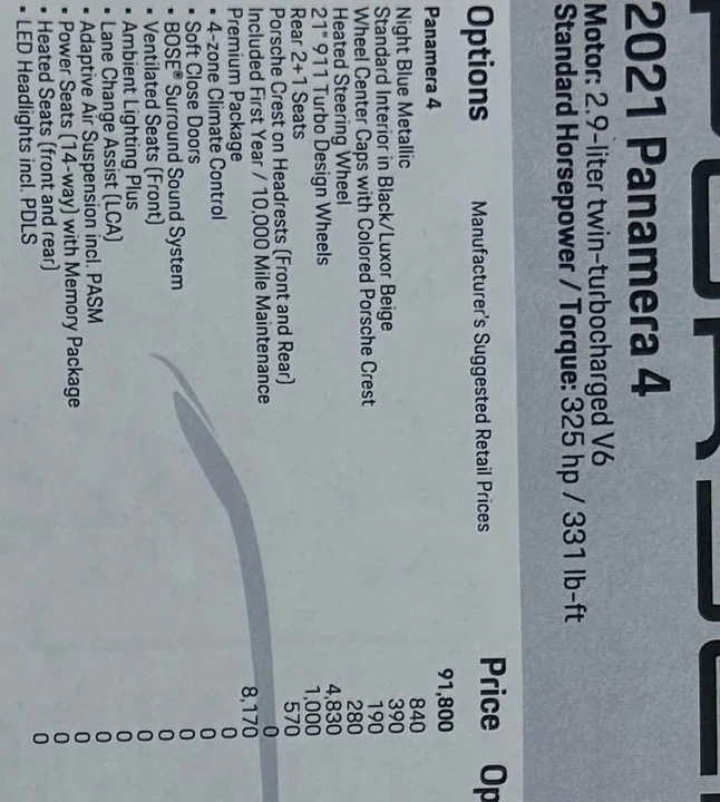 2021 Porsche 971 Panamera - Image 14 of 14