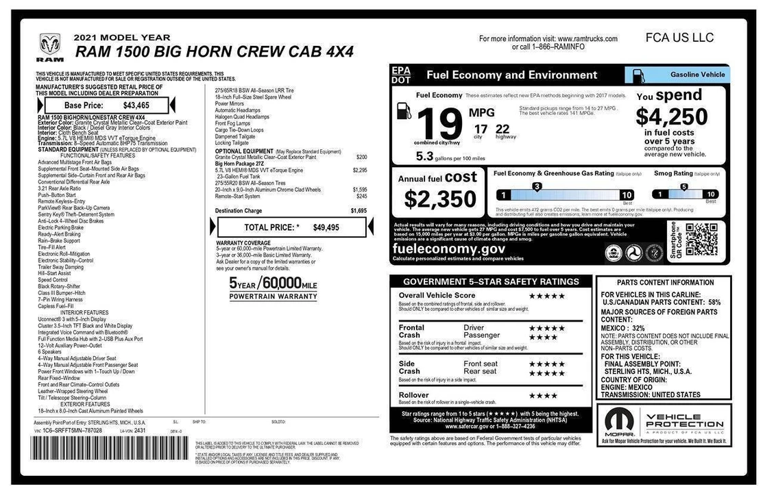 2021 Ram 1500 2nd Gen - Image 2 of 31