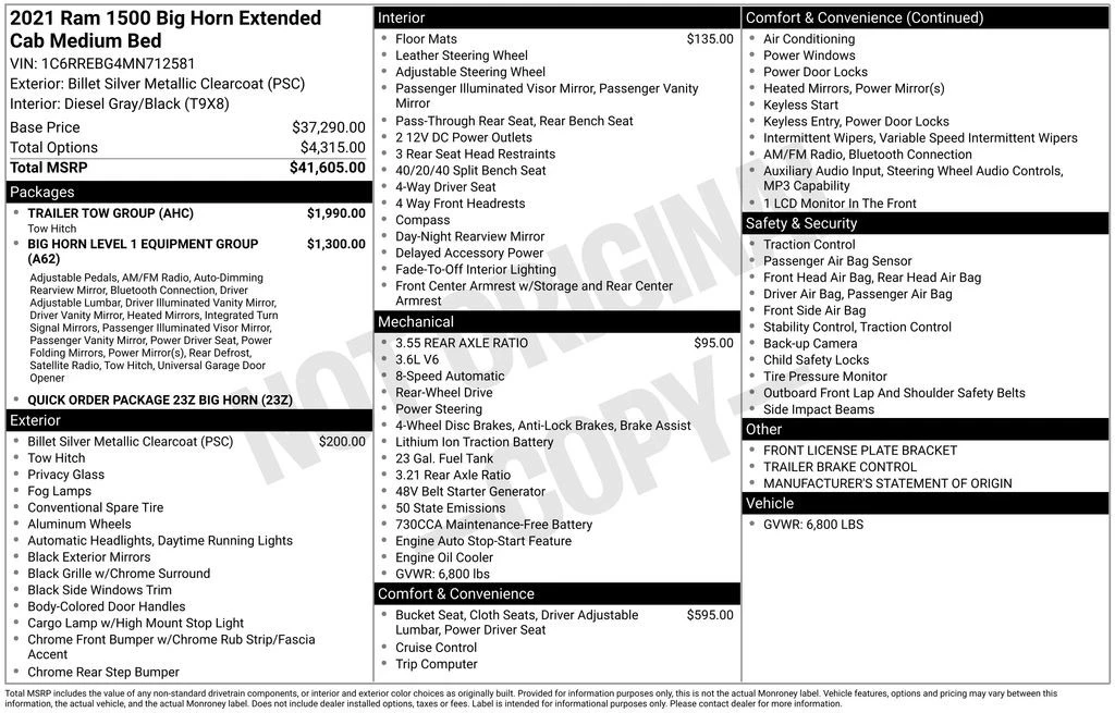 2021 Ram 1500 2nd Gen - Image 6 of 12