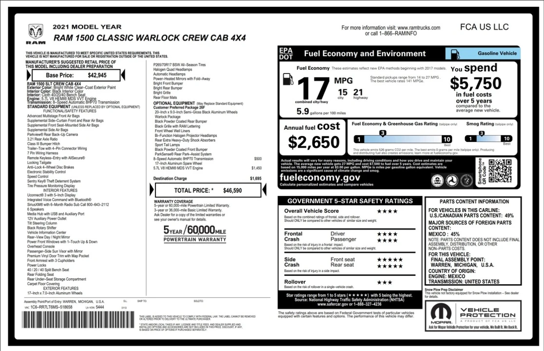 2021 Dodge Ram 4th Gen - Image 4 of 12