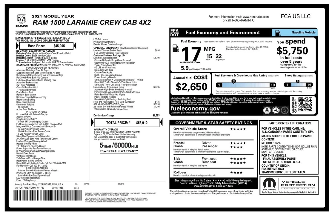 2021 Ram 1500 2nd Gen - Image 6 of 31