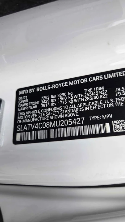 2021 Rolls-Royce Cullinan - Image 12 of 20
