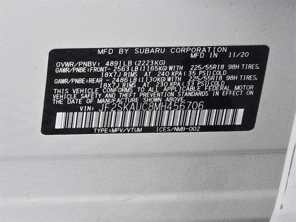 2021 Subaru Forester 5th Gen - Image 19 of 21