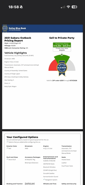 2021 Subaru Outback 6th Gen - Image 13 of 13