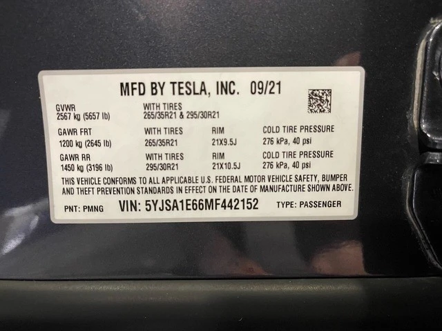 2021 Tesla Model S Plaid - Image 19 of 21